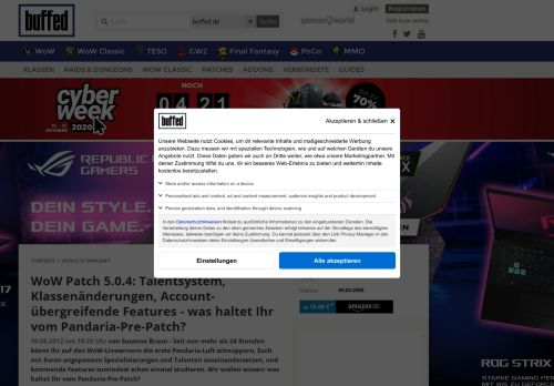 
                            6. WoW Patch 5.0.4: Talentsystem, Klassenänderungen, Account ...