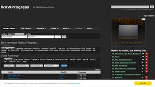 
                            5. WoW Realm EU-Antonidas :: WoWProgress - World of Warcraft ...
