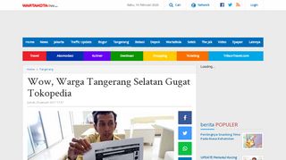 
                            9. Wow, Warga Tangerang Selatan Gugat Tokopedia - Warta Kota