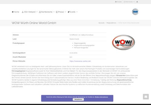 
                            10. WOW Würth Online World GmbH – ASA Verband