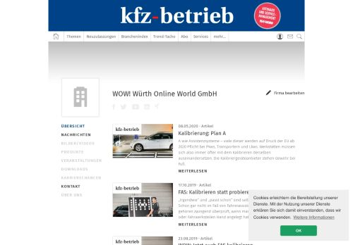 
                            7. WOW! Würth Online World GmbH in Künzelsau | Übersicht - Kfz-Betrieb