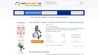 
                            11. WowWee 0810 - RoboMe, innovativer Preisüberwachung aktivieren ...