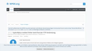 
                            3. WP 4.3 - Updraftplus meldet Fehler beimTest der FTP-Verbindung ...