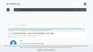 
                            8. WP 4.8 - Ultimate Member - Seite / Aktion festlegen nach LogIn ...