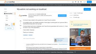 
                            3. Wp-admin not working on localhost - Stack Overflow