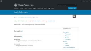 
                            4. wp_authenticate() | Function | WordPress Developer Resources