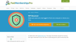 
                            11. WP Bouncer | Paid Memberships Pro