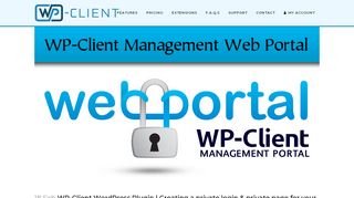 
                            12. WP-Client Wordpress Plugin | Creating a private login & private page ...