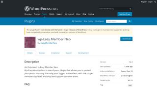 
                            11. wp-Easy Member Neo | WordPress.org