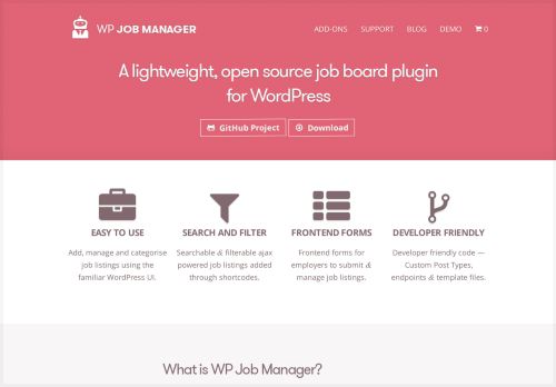
                            8. WP Job Manager – A free extensible job board plugin for WordPress