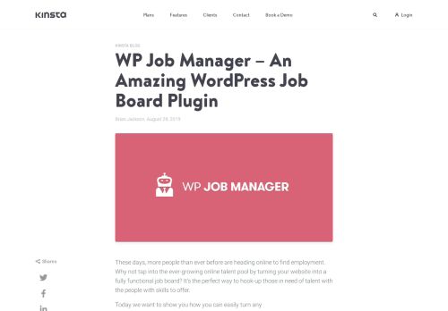
                            9. WP Job Manager - An Amazing WordPress Job Board Plugin - Kinsta