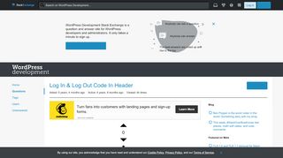 
                            4. wp login form - Log In & Log Out Code In Header - WordPress ...