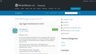 
                            4. wp-login funktioniert nicht | WordPress.org