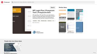 
                            9. WP Login Plus | Prosyscom Technology News | Pinterest | Wordpress ...