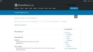 
                            3. wp_login_url() | Function | WordPress Developer Resources