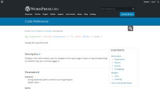 
                            6. wp_loginout() | Function | WordPress Developer Resources