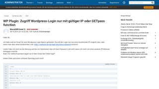 
                            4. WP Plugin: Zugriff Wordpress Login nur mit gültiger IP oder ...