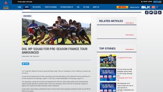 
                            12. WP Rugby | DHL WP squad for pre-season France tour announced