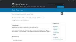 
                            2. wp_set_current_user() | Function | WordPress Developer Resources