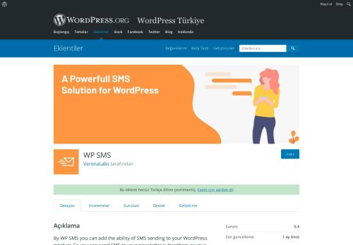 
                            2. WP SMS | WordPress.org