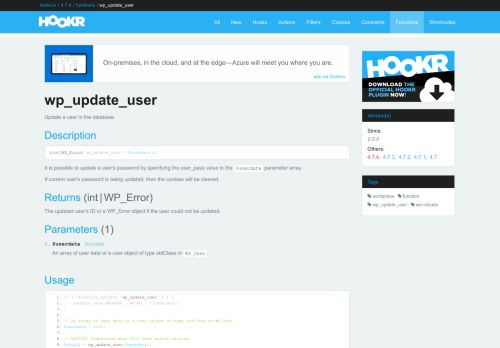 
                            8. wp_update_user | function | WordPress | hookr.io