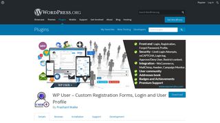 
                            1. WP User – Custom Registration Forms, Login and ... - WordPress.org