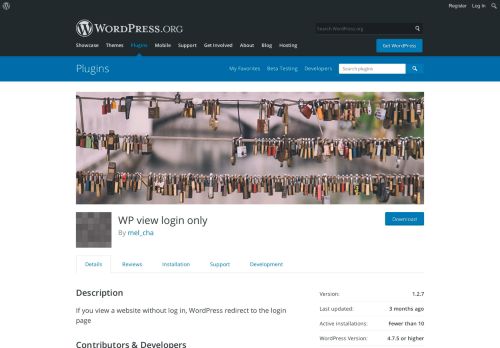 
                            6. WP view login only | WordPress.org