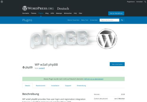 
                            1. WP w3all phpBB | WordPress.org