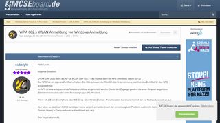 
                            3. WPA 802.x WLAN Anmeldung vor Windows Anmeldung - Windows Forum ...