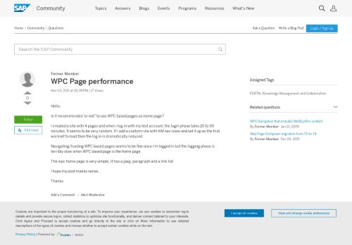 
                            8. WPC Page performance - archive SAP