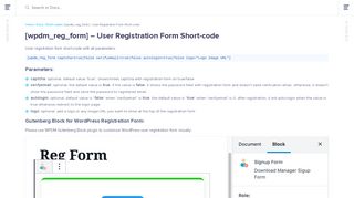 
                            5. [wpdm_reg_form] - User Registration Form Short-code - WordPress ...