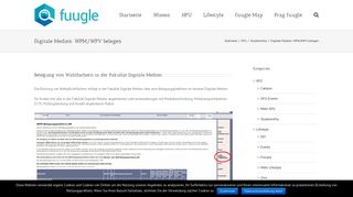 
                            12. WPM/WPV in der Fakutltät Digitale Medien belegen - Fuugle hilft