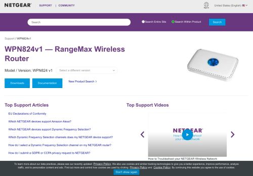 
                            11. WPN824v1 | RangeMax WiFi Router | NETGEAR Support