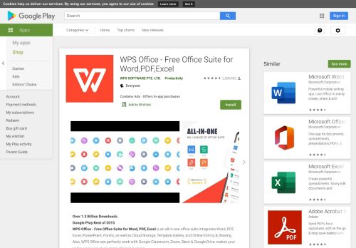 
                            3. WPS Office - Word, Docs, PDF, Note, Slide & Sheet – Apps bei Google ...