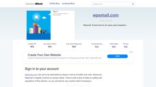 
                            4. Wpsmail.com website. Sign in to your account.