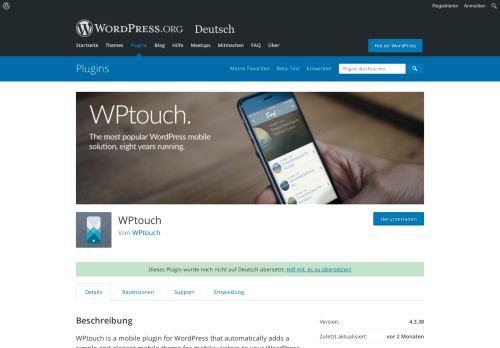 
                            2. WPtouch | WordPress.org
