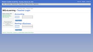 
                            4. WQ eLearning - Login - the WQSB eLearning!