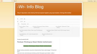 
                            6. -Wr- Info Blog: Panduan /Pentingnya Steam Mobile Authenticator