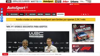 
                            11. 'WRC P1' oferece descontos para adeptos - AutoSport
