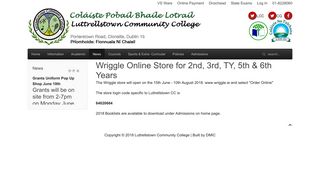 
                            6. Wriggle Online Store for 2nd, 3rd, TY, 5th & 6th Years