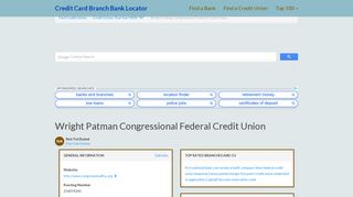 
                            11. Wright Patman Congressional FCU - Locations, Hours and More...