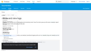 
                            4. Write and view logs | Firebase