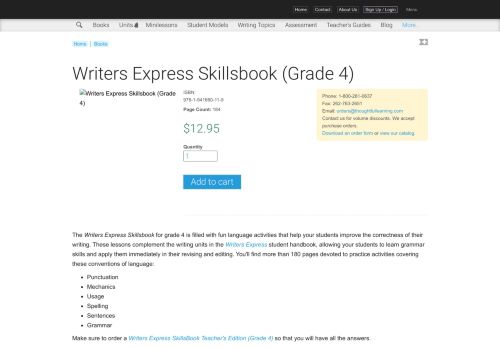 
                            8. Writers Express Skillsbook (Grade 4) | Thoughtful Learning K-12