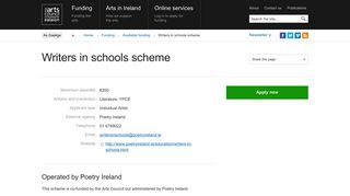 
                            12. Writers in schools scheme | Arts Council of Ireland