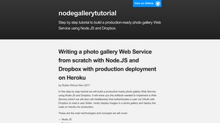 
                            12. Writing a photo gallery Web Service from scratch with Node.JS and ...