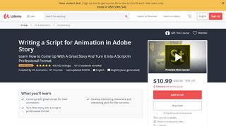 
                            6. Writing a Script for Animation in Adobe Story | Udemy