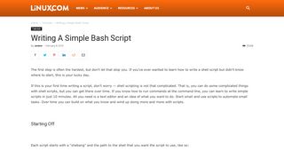 
                            6. Writing a Simple Bash Script | Linux.com | The source for Linux ...