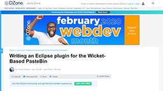 
                            10. Writing an Eclipse plugin for the Wicket-Based PasteBin - DZone Java