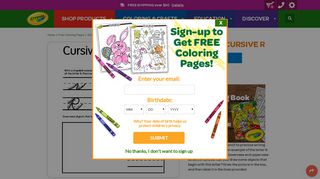 
                            7. Writing Cursive R Coloring Page | crayola.com