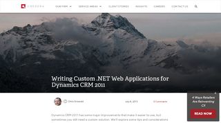 
                            2. Writing Custom .NET Web Applications for Dynamics CRM ...